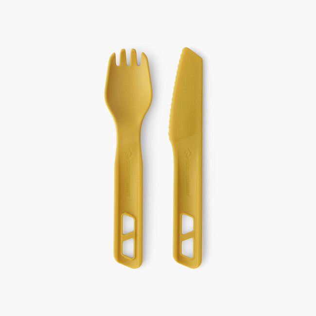 Sea to Summit Passage set di posate, giallo, 2 pezzi