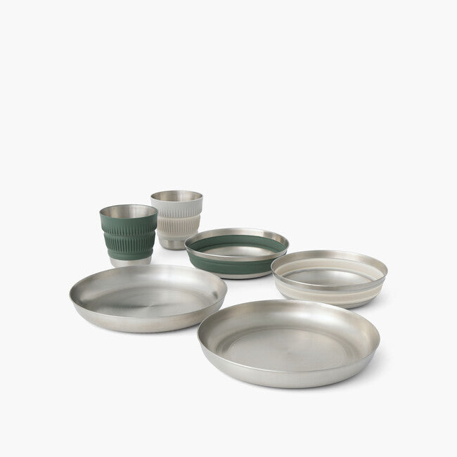 Sea to Summit Detour set di stoviglie pieghevoli in acciaio inox, 6 pezzi, 2p