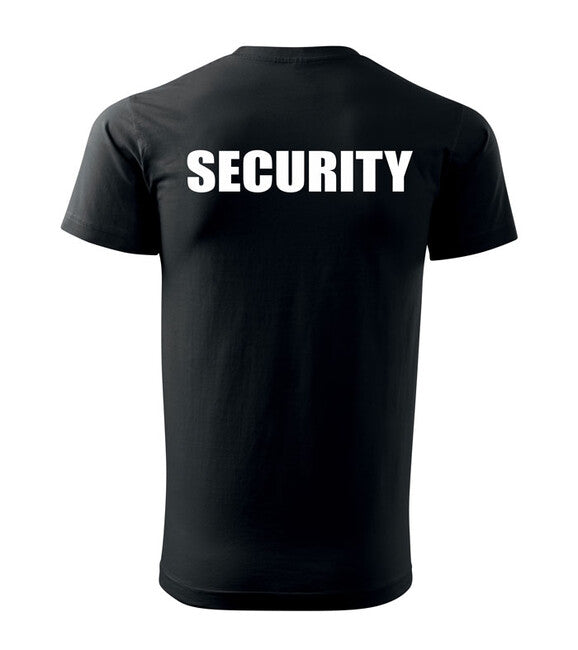DRAGOWA T-shirt con scritta security, nera