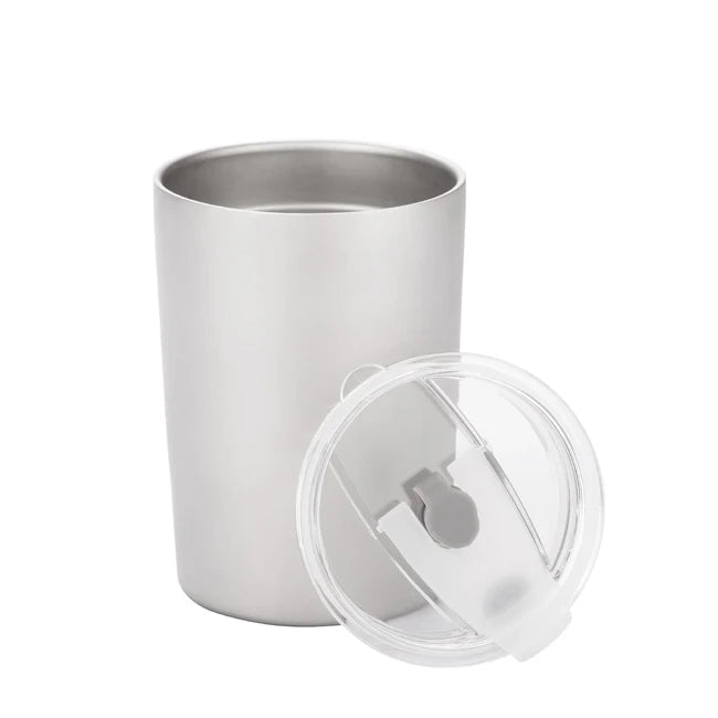 Silverant Tazza in titanio a doppia parete con cannuccia 400 ml