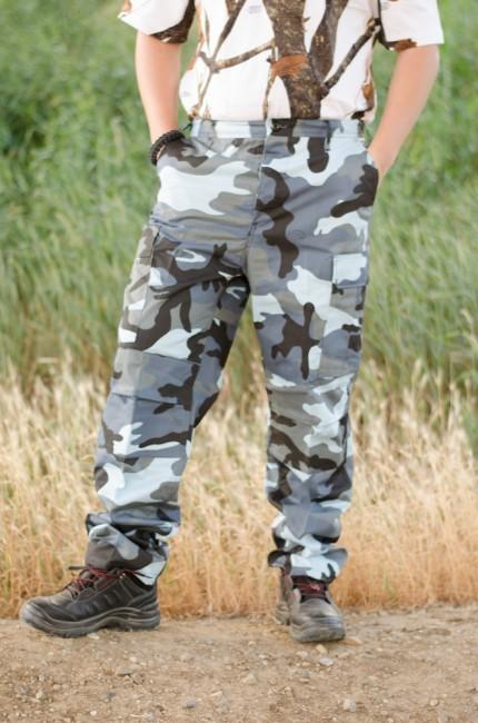 O&T Pantaloni da uomo BDU, skyblue