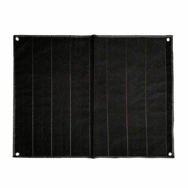WARAGOD Coperta a pannelli piccoli in velcro con 4 occhielli, nero