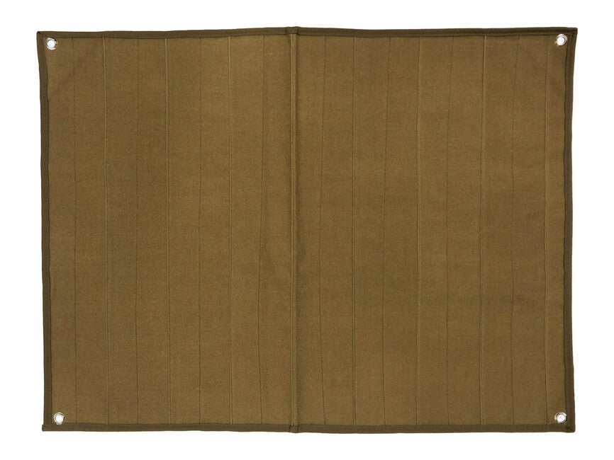 WARAGOD Coperta a pannelli piccoli in velcro con 4 occhielli, tan