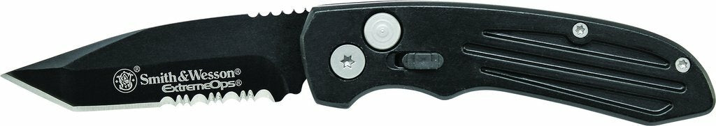 Smith and Wesson Extreme Ops coltello tattico automatico 6,4 cm, nero, alluminio