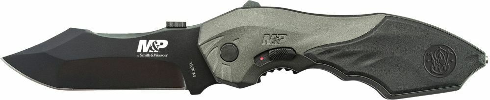 Smith and Wesson M&P 2nd Generation coltello tattico 8,9 cm, nero, alluminio, gomma