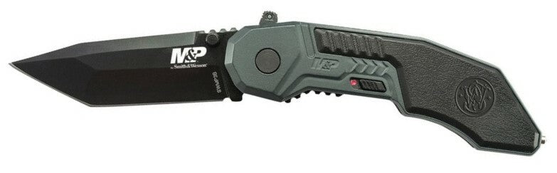 Smith and Wesson M&P M.A.G.I.C. coltello tascabile con assistenza 7,6 cm, grigio, alluminio, gomma