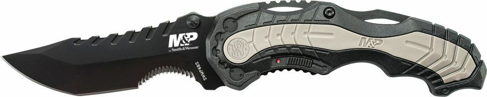 Smith and Wesson M&P M.A.G.I.C. coltello tascabile con assistenza 8,6 cm, nero grigio alluminio gomma