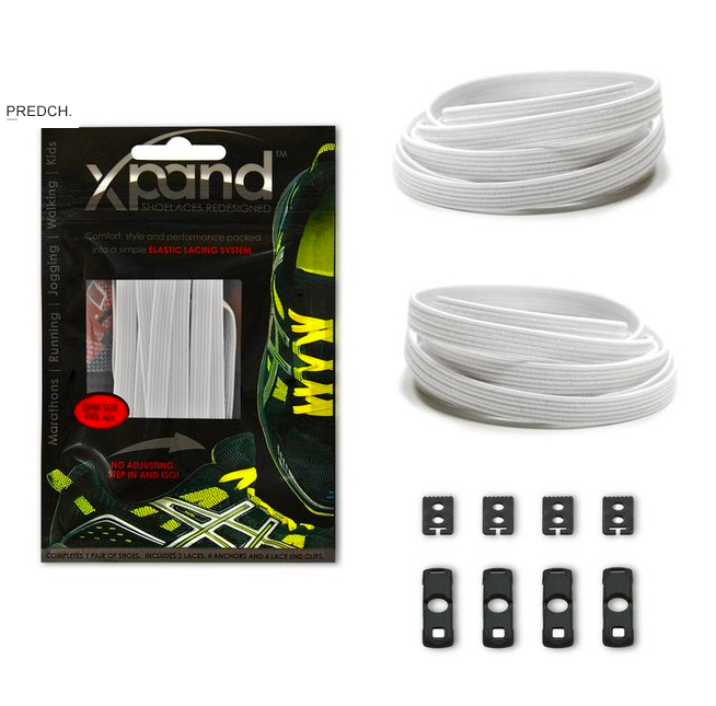 Xpand Elastic lacci per scarpe, bianco