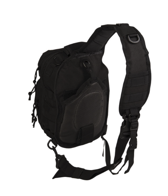 Mil-Tec Assault small zaino monospalla, nero 10L
