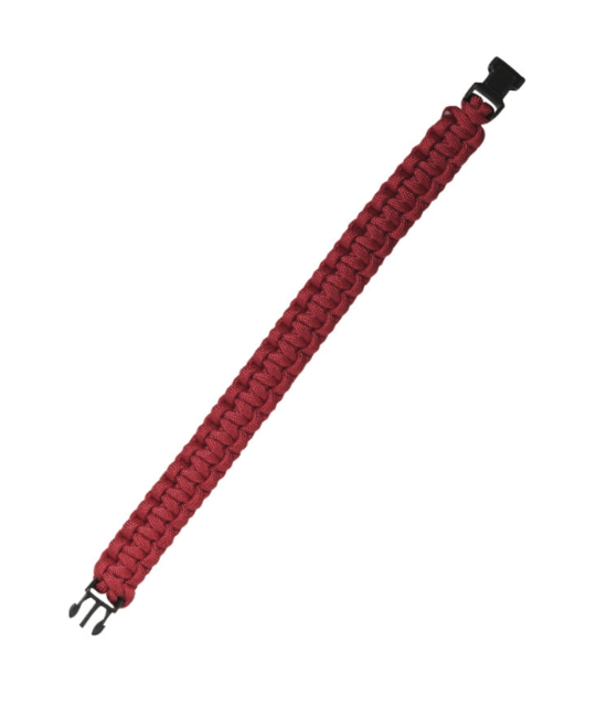 Mil-Tec Bracciale in Paracord di sopravvivenza 15 mm, rosso