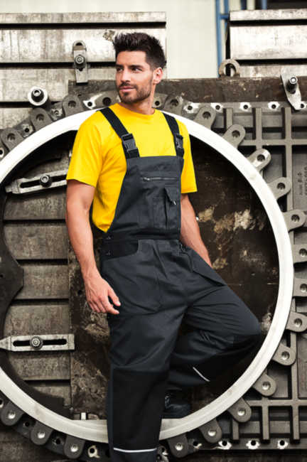 Rimeck Woody pantaloni da lavoro con bretelle, blu scuro