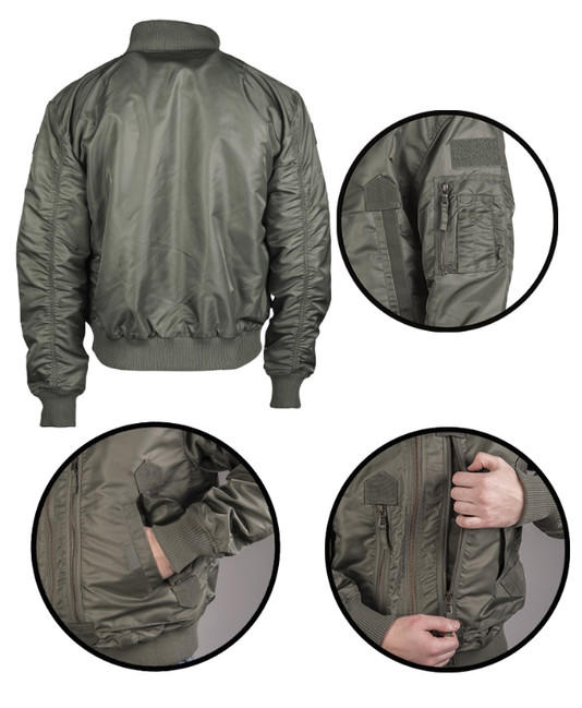 Mil-Tec US Tactical giacca da Pilota, oliva