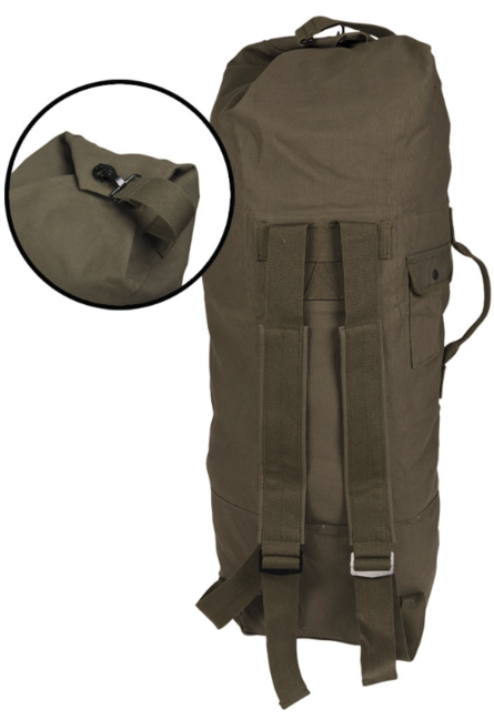 Mil-Tec US borsa da barca con due cinghie, oliva 75l