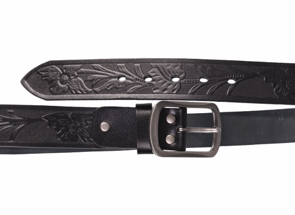 Mil-Tec cintura Western in pelle, nera