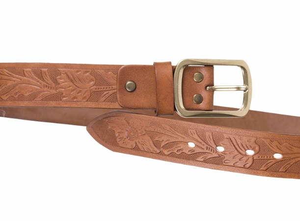 Mil-Tec cintura Western in pelle, marrone