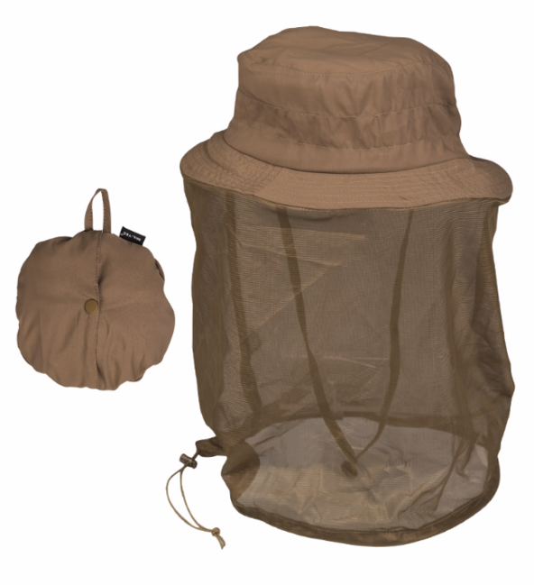 Mil-Tec Boonie Hat with Mosquito Net, Coyote