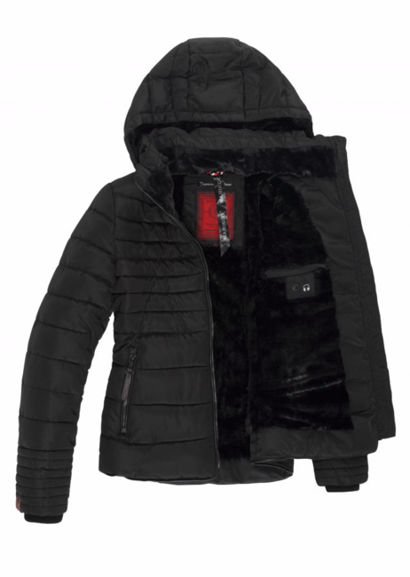 Marikoo Amber women's winter hooded jacket, black