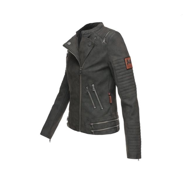 Marikoo Akikoo giacca in pelle da donna, nera