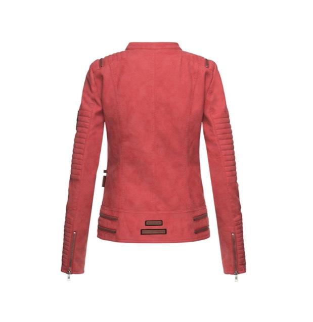 Marikoo Akikoo giacca in pelle da donna, rossa