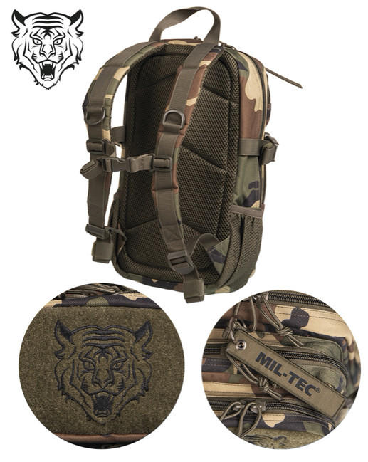 Mil-Tec US Assault zaino per bambini, Woodland, 14L