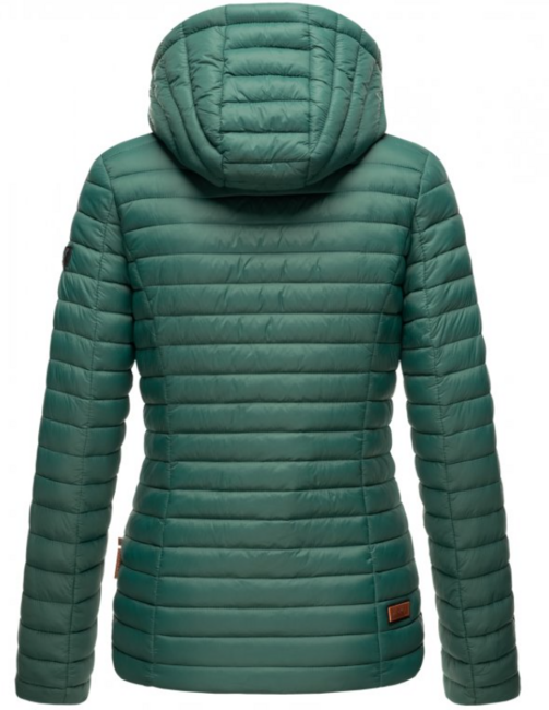 Marikoo ASRAA giacca da donna per mezza stagione con cappuccio, verde scuro