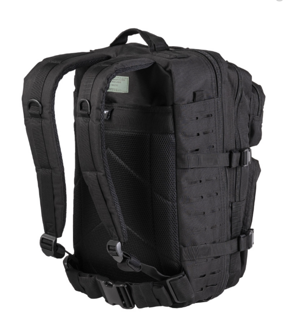 Mil-Tec US Assault Large Laser Cut zaino, nero, 36L