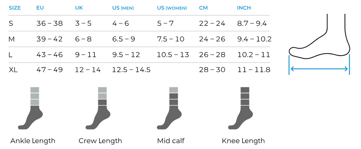 DexShell Running Lite Waterproof Socks, Blue