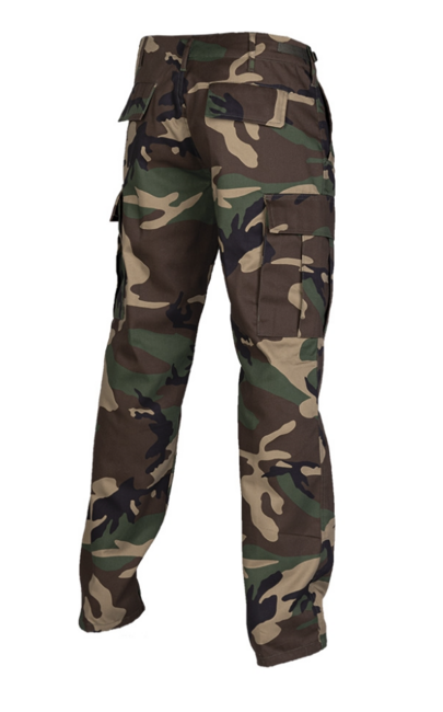 Mil-Tec Pantaloni US Ranger BDU Straight Cut, Woodland