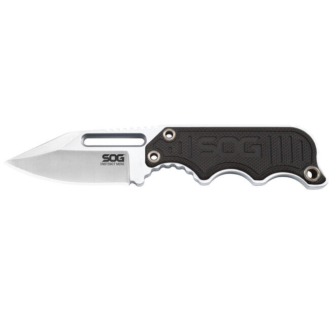 Sog Instinct Mini coltello a lama fissa MANICO G10, satinato