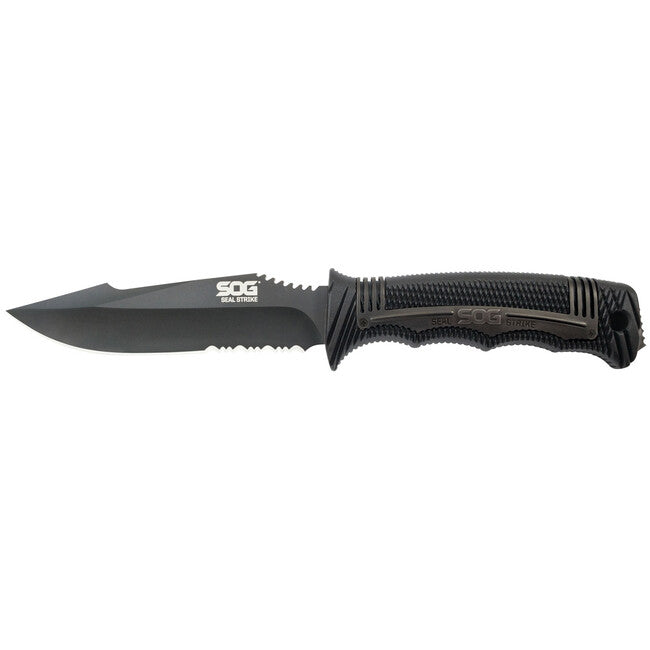 Sog Seal Strike coltello fisso, nero tini, fodera deluxe