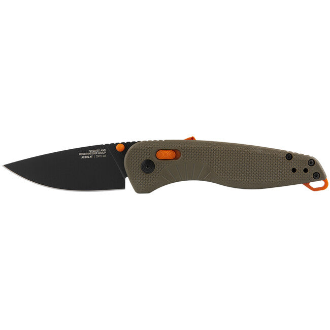 Sog Aegis At coltello di chiusura, tan & blaze