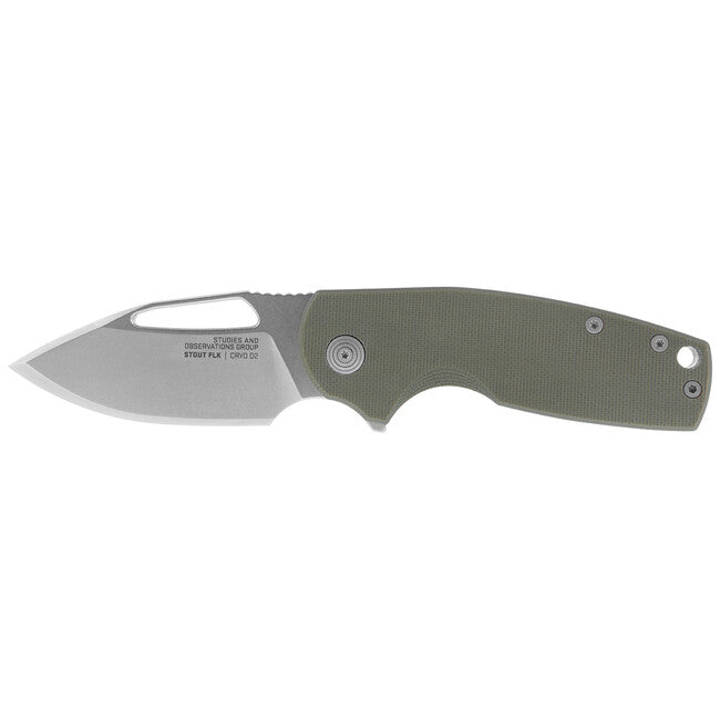 Sog Stout coltello di chiusura FLK - verde OD + stonewash