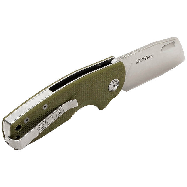 Sog Stout SJ coltello di chiusura - mannaia, verde od