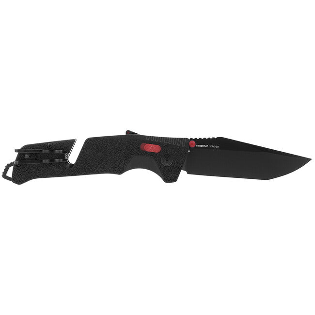 Sog Trident AT coltello da chiusura, nero e rosso - tanto