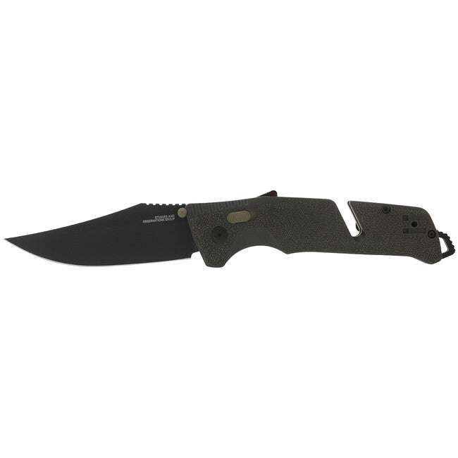Sog Trident At coltello di chiusura, olive drab