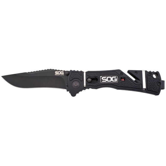 Sog Trident Elite coltello di chiusura, nero tini