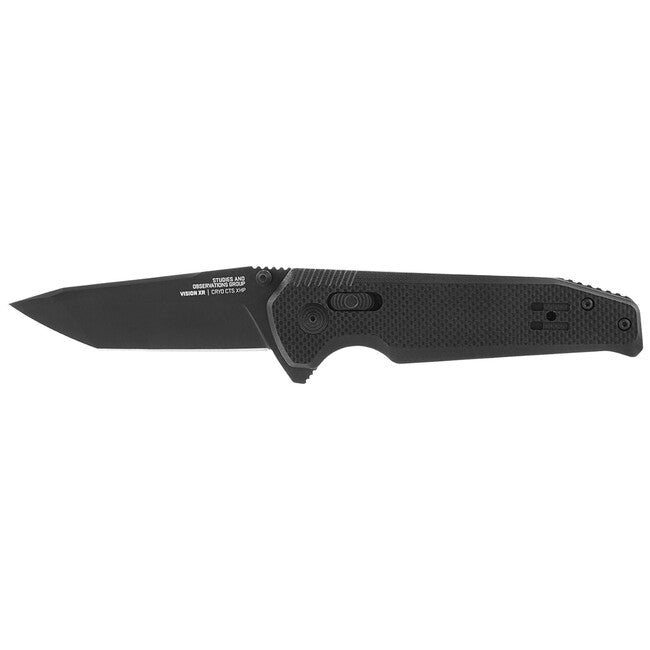 Sog Vision Xr coltello da chiusura, nero, bordo diretto