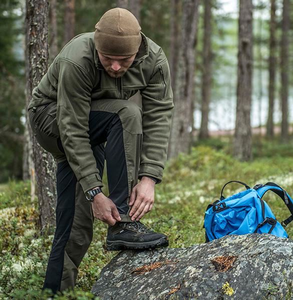 Helikon-Tex Hybrid Outback pantaloni - duracanvas, grigi cenere/nero
