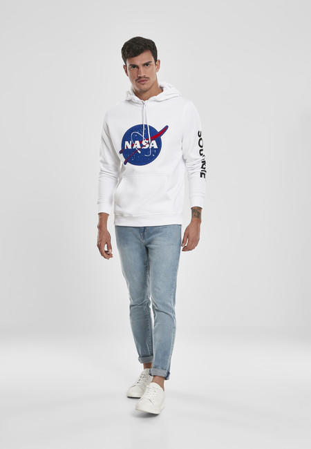 NASA Southpole Insignia Logo felpa con cappuccio, bianca