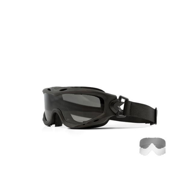 WileyX SPEAR occhiali tattici, fumo + lenti trasparenti / montatura nera opaca