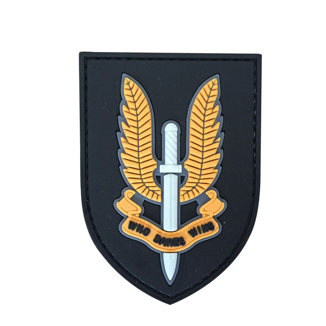 WARAGOD toppa special air service sas pvc patch, giallo who dares win