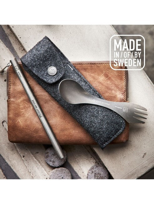 Light My Fire Spork'n Straw Kit cucchiaio multifunzione, titanio