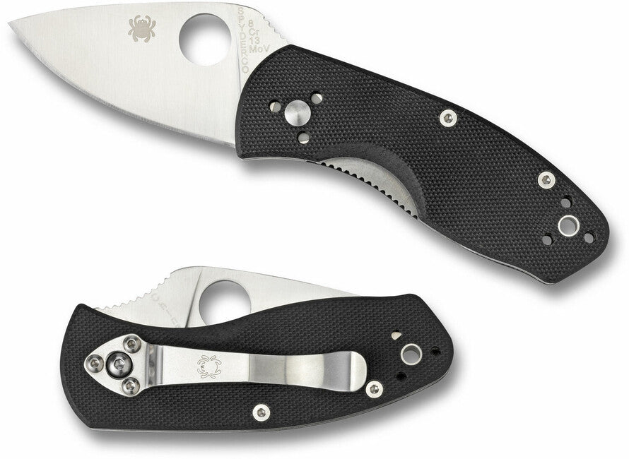 Spyderco Ambitious il più piccolo coltello tascabile 5,7 cm, nero, G10