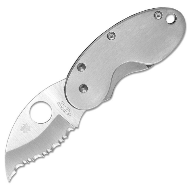 Spyderco Cricket Stainless coltello tascabile piccolo 4,7 cm, acciaio pieno
