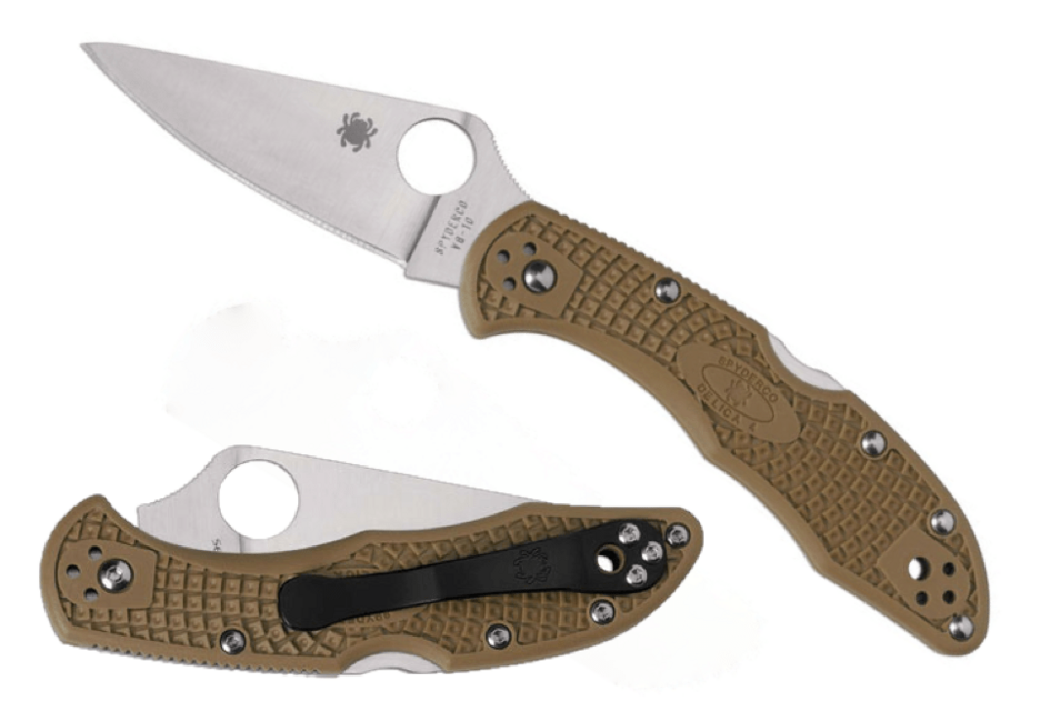 Spyderco Delica 4 coltello tascabile 7,5 cm, marrone, frn