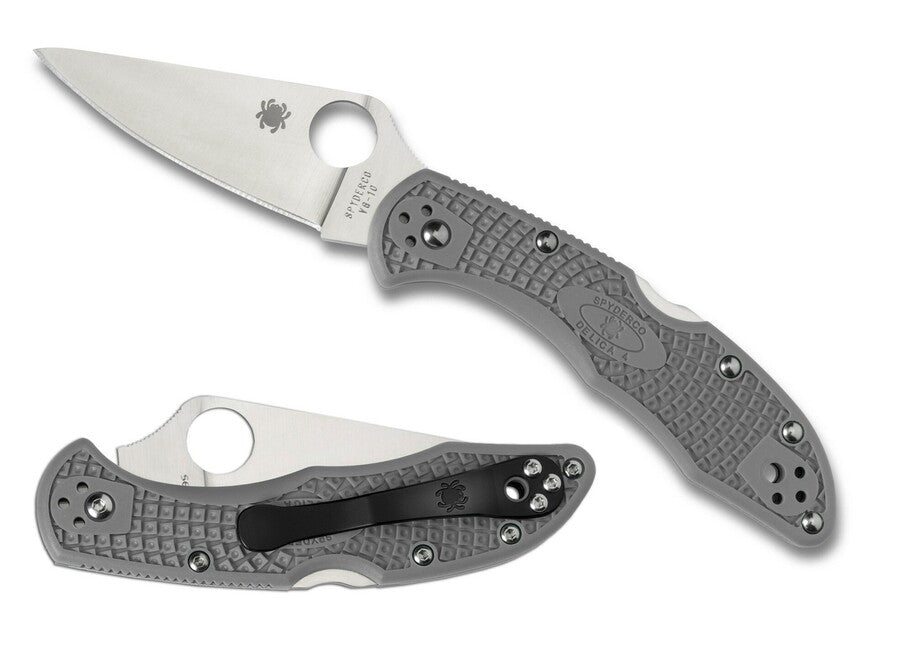 Spyderco Delica 4 coltello tascabile 7,5 cm, grigio, FRN