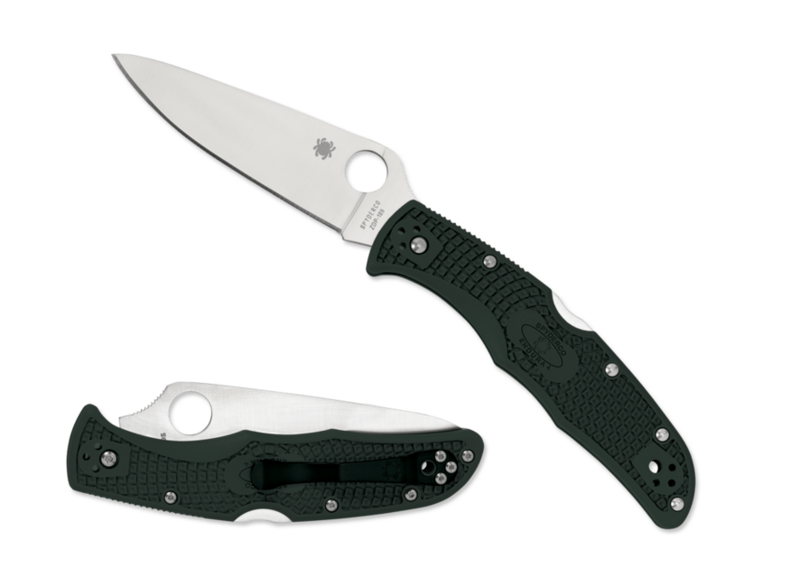 Spyderco Endura 4 flat Gournd coltello tascabile 9,7 cm, verde, FRN