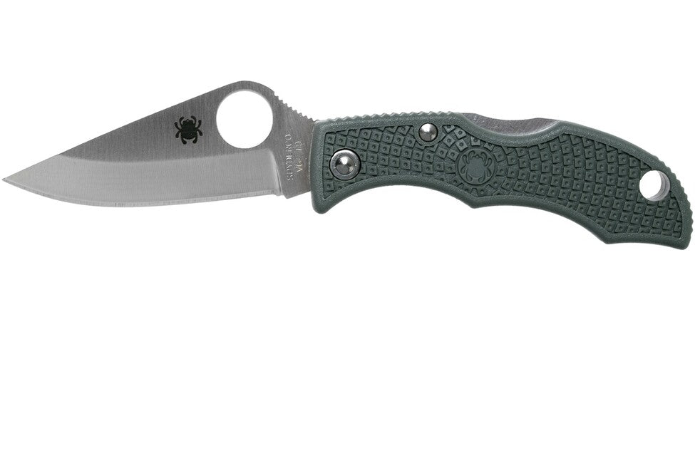 Spyderco Ladybug 3 Lightweight coltello tascabile piccolo 4,9 cm, verde-grigio, frn