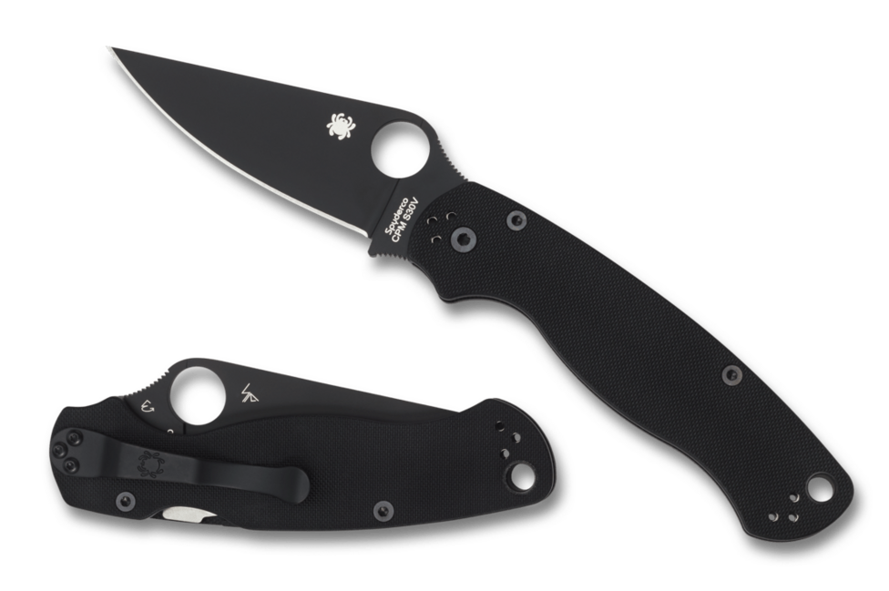 Spyderco Para Military 2 coltello tascabile 8,7 cm, tutto nero, G10
