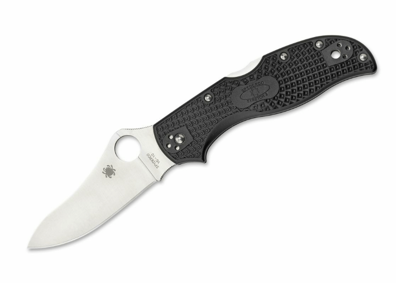Spyderco Stretch 2 coltello da tasca leggero 8,7 cm, nero, FRN